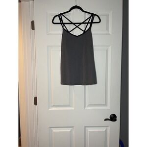 Under armour  loose Athletic Tank Top large gray with black straps